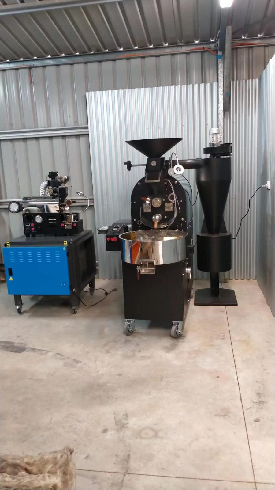 Roaster setup with small batches