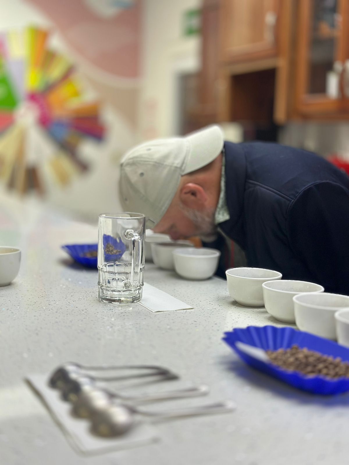 Coffee cupping and tasting